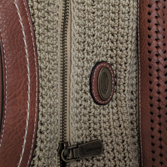 Concept Faux Leather Crochet Crossbody Purse - Picture 2 of 8